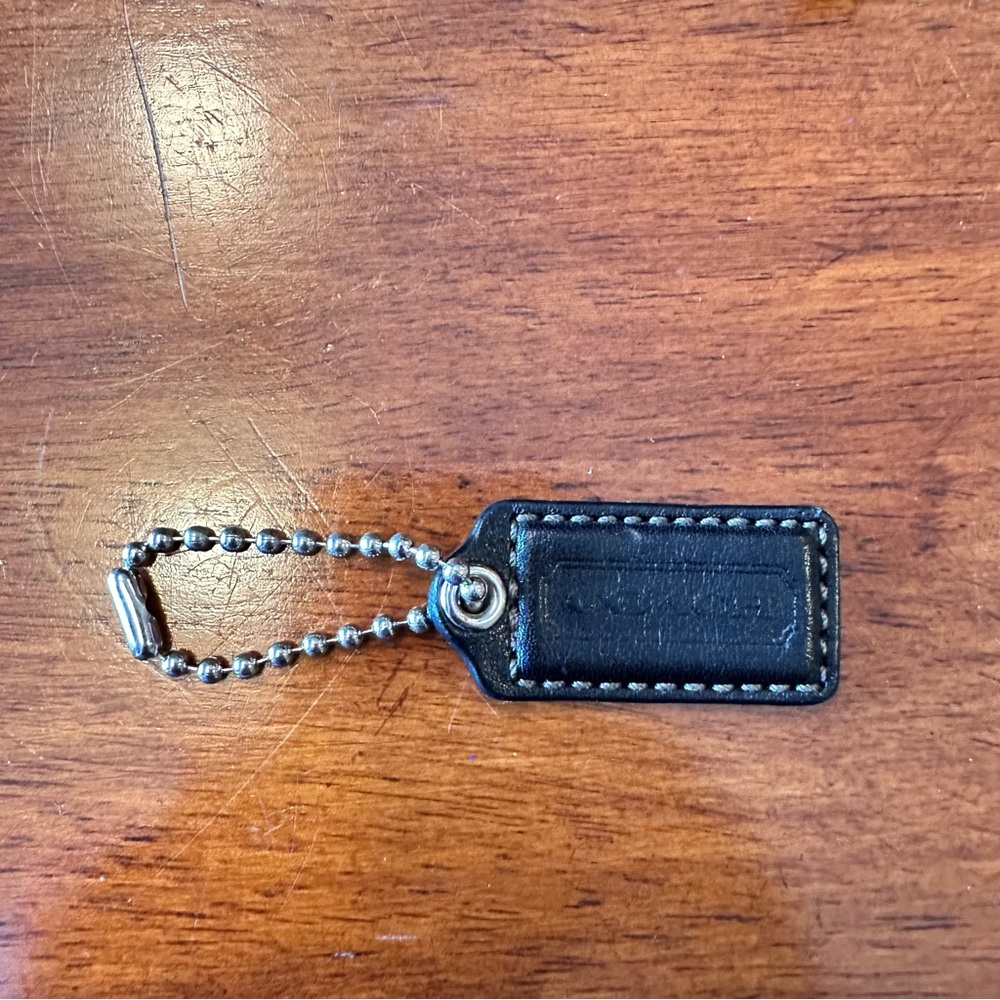 Coach Black Leather Key Holder